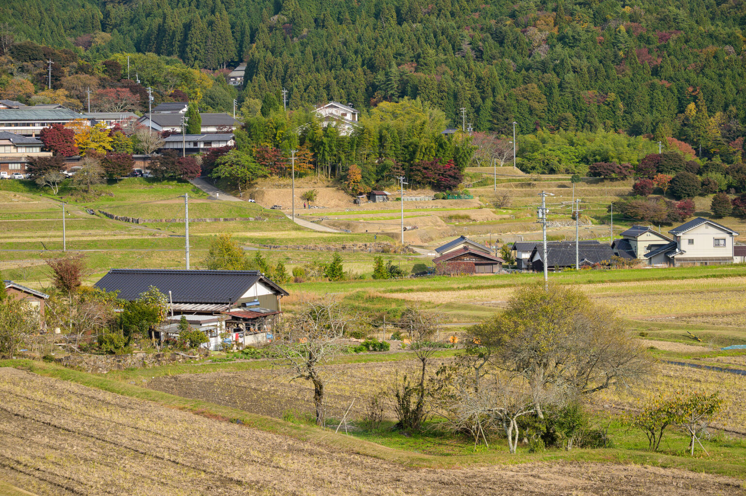 中津川馬籠宿付近の農村